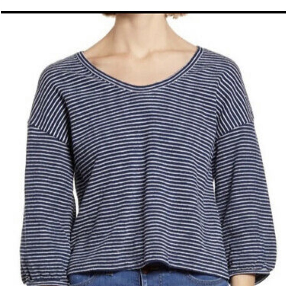 Madewell large striped nautical shirt top NWT new